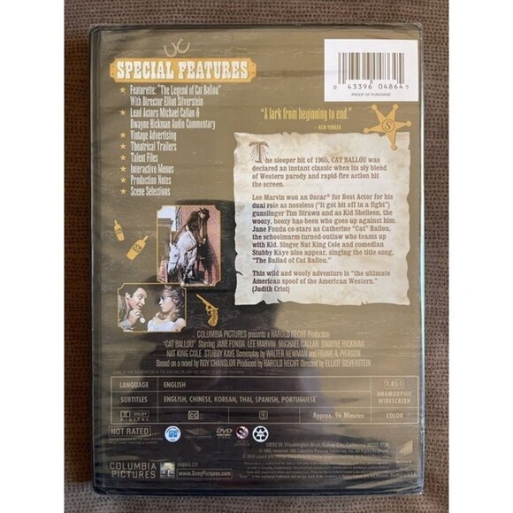 Cat Ballou (DVD, 2000, Special Edition) Jane Fonda, Lee Marvin - Picture 2 of 3